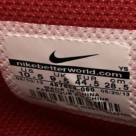 Nike Alphaballer Mid Sneaker Gray Red Basketball Men’s Shoe Size 10.5 487858-060 - Picture 11 of 12